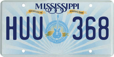 MS license plate HUU368