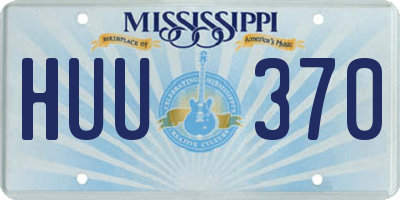 MS license plate HUU370