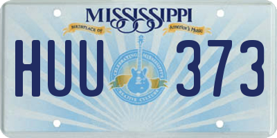 MS license plate HUU373