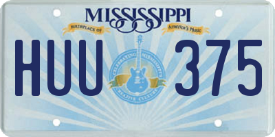 MS license plate HUU375