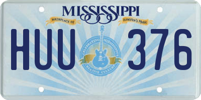 MS license plate HUU376