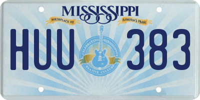 MS license plate HUU383