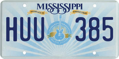 MS license plate HUU385