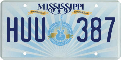 MS license plate HUU387