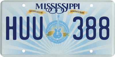 MS license plate HUU388