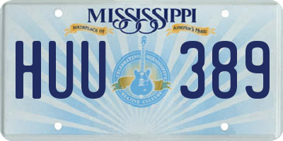 MS license plate HUU389