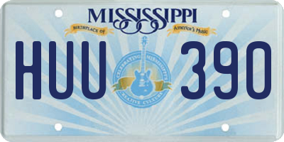 MS license plate HUU390