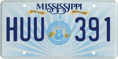 MS license plate HUU391