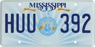 MS license plate HUU392