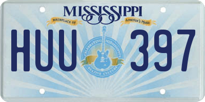 MS license plate HUU397