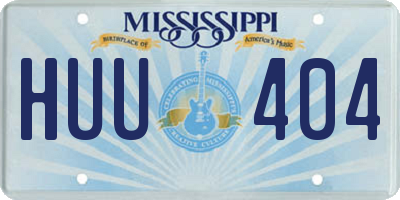 MS license plate HUU404