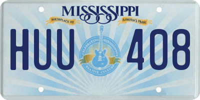 MS license plate HUU408