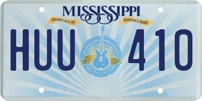 MS license plate HUU410