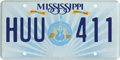 MS license plate HUU411