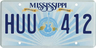 MS license plate HUU412