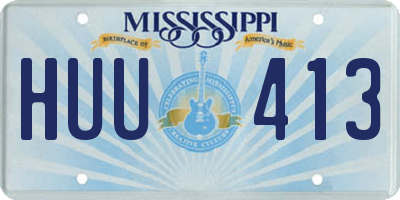 MS license plate HUU413