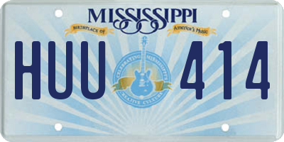 MS license plate HUU414