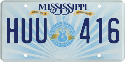 MS license plate HUU416