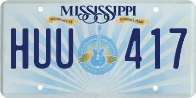 MS license plate HUU417