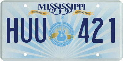 MS license plate HUU421