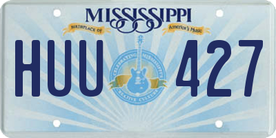 MS license plate HUU427