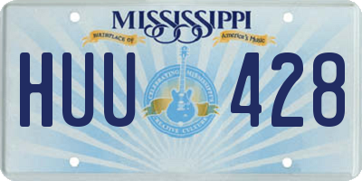 MS license plate HUU428