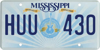 MS license plate HUU430