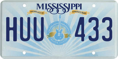 MS license plate HUU433
