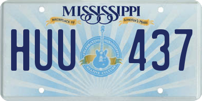 MS license plate HUU437