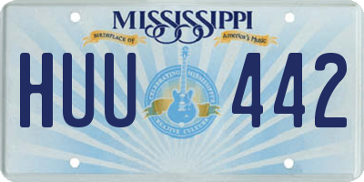 MS license plate HUU442