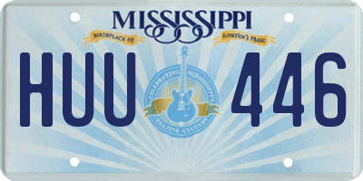 MS license plate HUU446