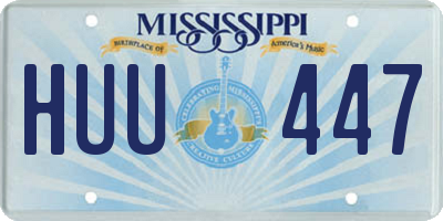 MS license plate HUU447