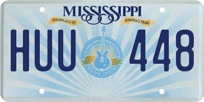 MS license plate HUU448
