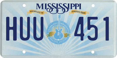 MS license plate HUU451