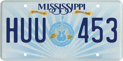 MS license plate HUU453