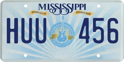 MS license plate HUU456