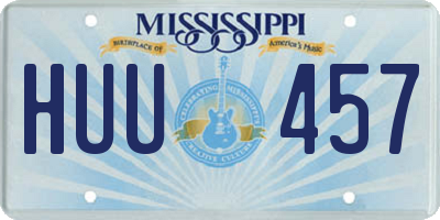 MS license plate HUU457