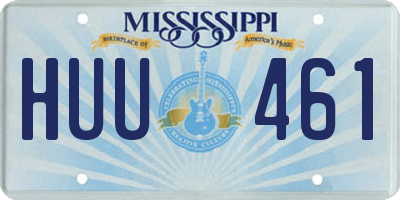 MS license plate HUU461