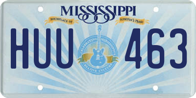MS license plate HUU463