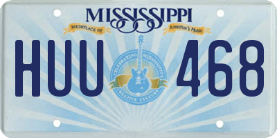 MS license plate HUU468