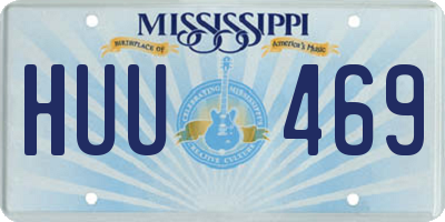 MS license plate HUU469
