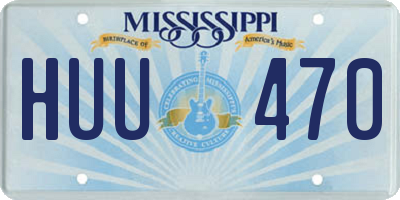 MS license plate HUU470