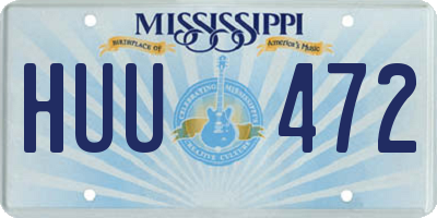 MS license plate HUU472