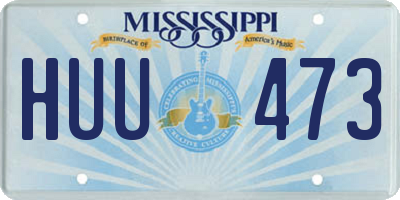 MS license plate HUU473