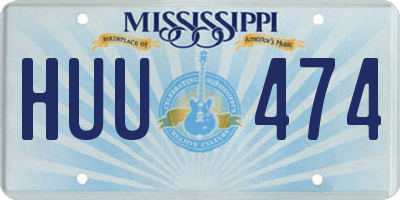 MS license plate HUU474
