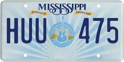 MS license plate HUU475