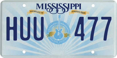 MS license plate HUU477