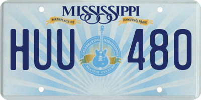 MS license plate HUU480