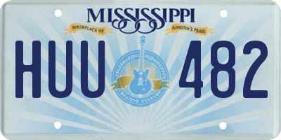 MS license plate HUU482