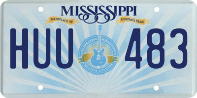 MS license plate HUU483
